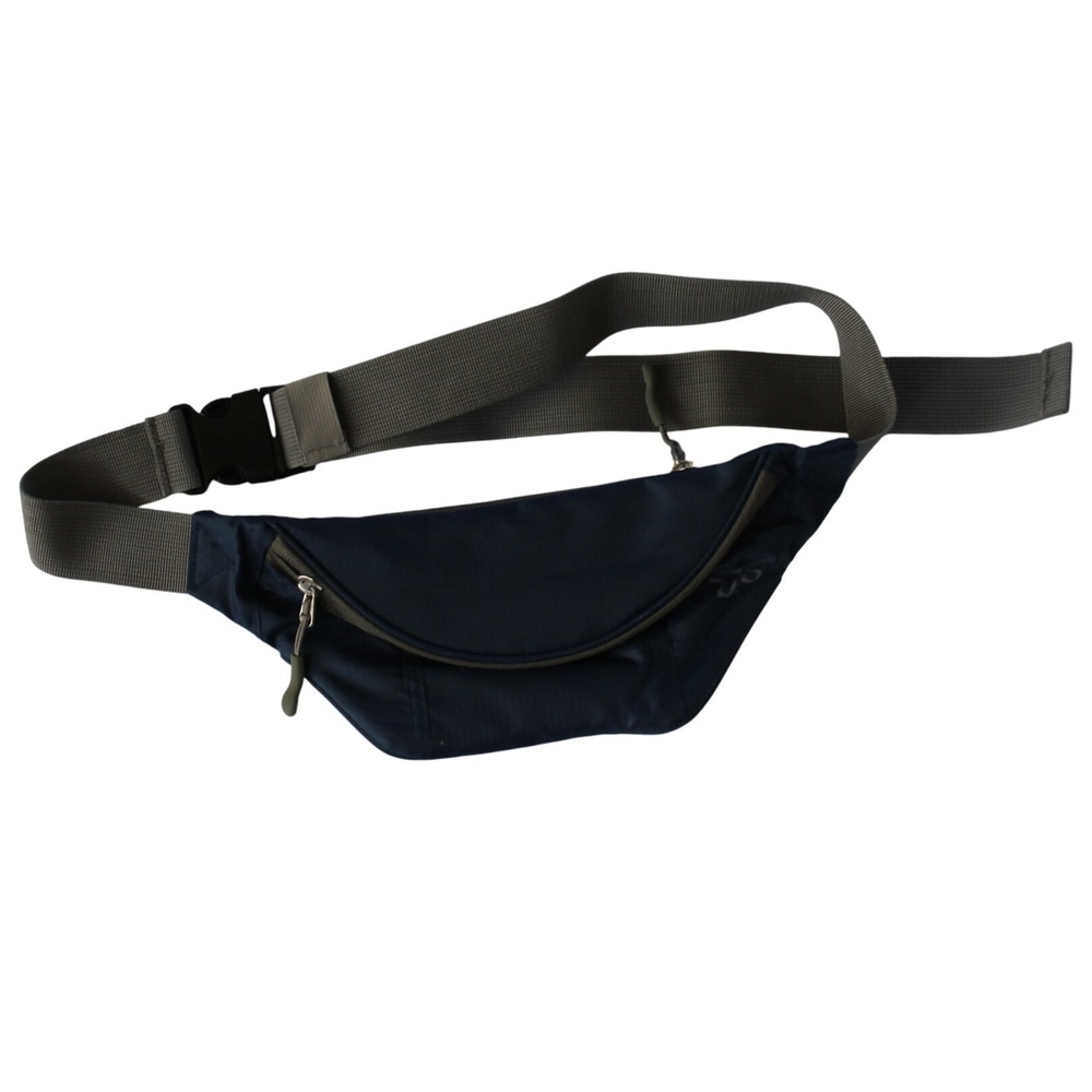 Travelon Waist Pack Navy Blue Fanny Pack Travel Blue 3 Zippers Max 37"